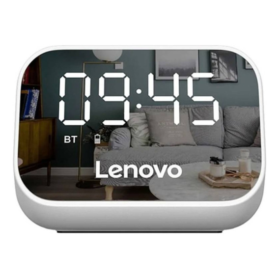 Parlante Altavoz Bluetooth Lenovo Ts13 Blanco Con Reloj