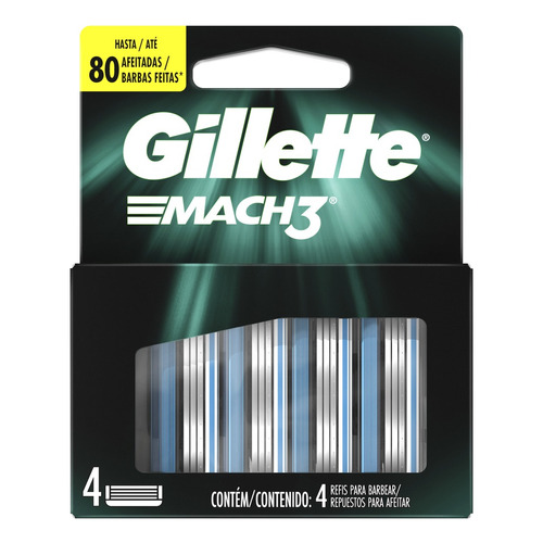 Repuestos para afeitar Gillette Mach3 4 u