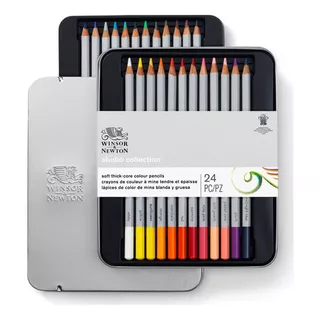 Lapices Profesionales Winsor & Newton En Lata X 24 Colores