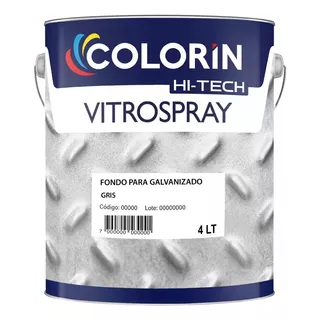 Fondo Para Galvanizado Colorin Vitrospray X 4 Lts Color Gris