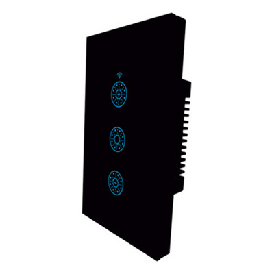 Interruptor Smart Dimerizable Negro Tapa Vidrio Tbcin