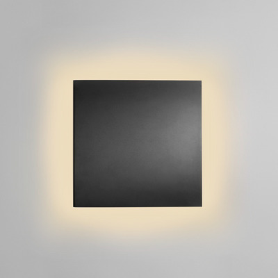 Aplique De Pared Led Back 15w Negro Apto Exterior Deco Cie 