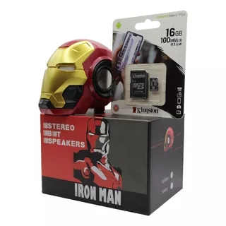 Bocina Bluetooth Edicion Especial Iron Man Regalo Memoria