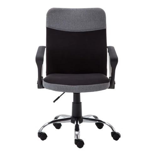 Silla de escritorio Bons LK8131 ergonómica  negro y gris con tapizado de mesh