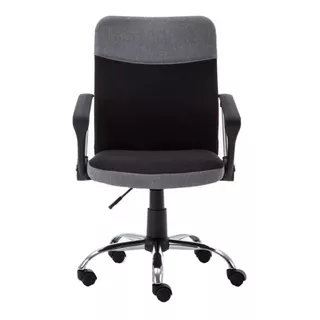 Silla De Escritorio Bons Lk8131 Ergonómica  Negro Y Gris Con Tapizado De Mesh