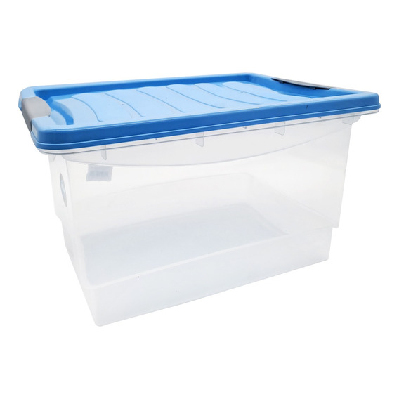 Organizador 10 Lts Caja Plastica 24x30x18cm Con Traba / 6 Un