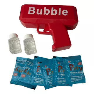 Pistolas Lanza Burbujas Bubble Gun Burbujeros + 6 Recargas