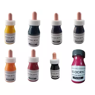 Pack X 8 Colorantes Liquidos 25grs Para Resina Ecocryl 
