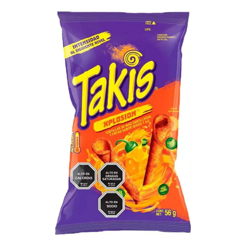 Snack Takis Xplosion ( Sabor Queso Y Ají ) 56 Grs
