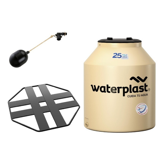 Tanque De Agua Tricapa Waterplast 400lts + Base + Flotante