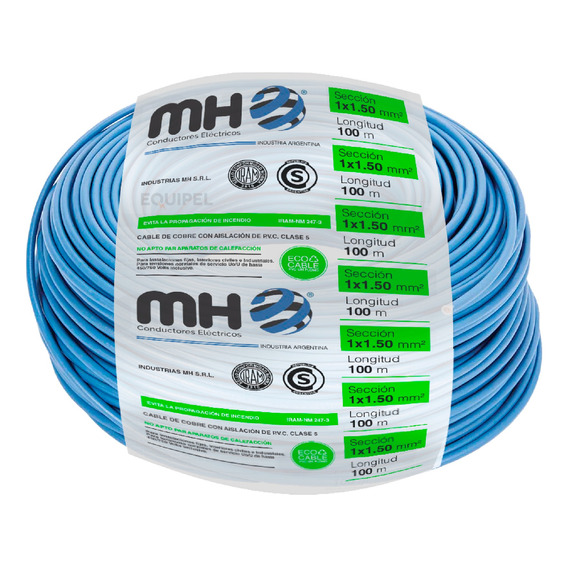 Cable Unipolar 1.5 Mm² Mh - Rollo X 100mts Normalizado