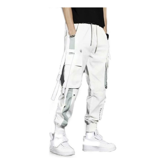 Pantalones De Sudadera De Hip Hop Con Múltiples Bolsillos