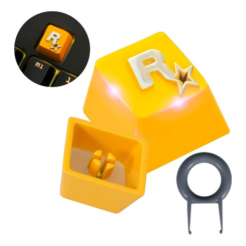 Tecla Retroiluminada Rockstar Gta Keycap Teclado Mecanico R4 Color del teclado Rockstar Games