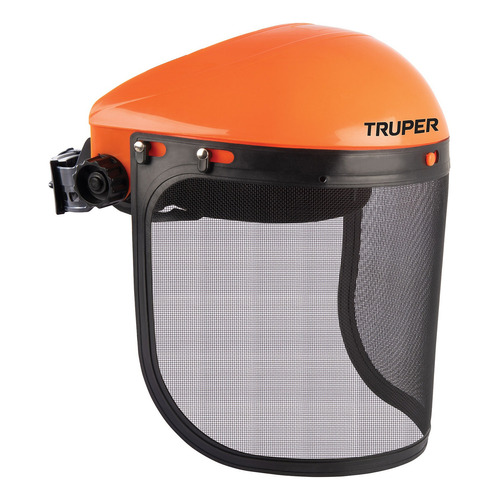 Careta Protector Facial De Malla, Truper Pf-500m Color Negro/naranja