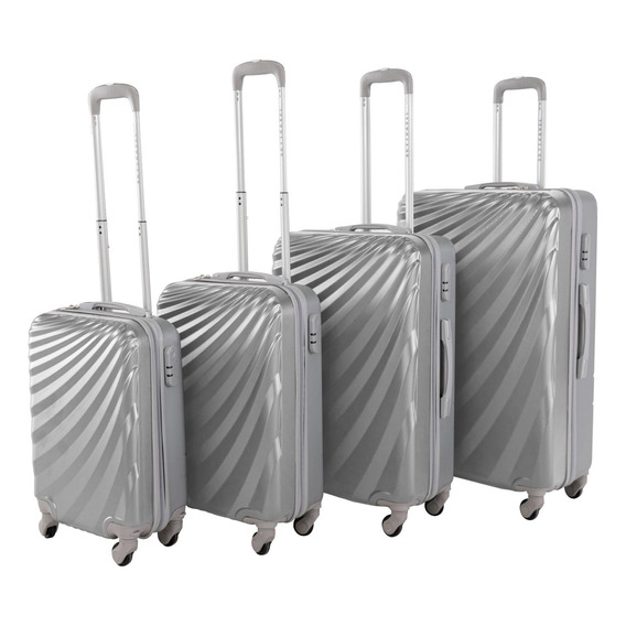 Kit De 4 Maletas Rigidas Viaje4 Ruedas Abs Sky Travel