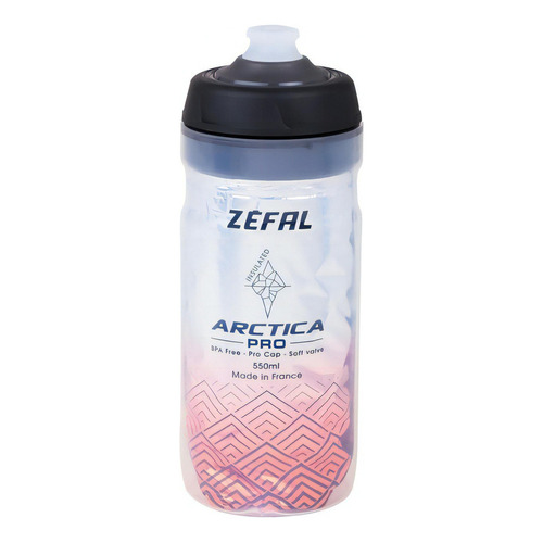 Botella térmica Caramanhola para bicicleta Zéfal Arctica Pro de 550 ml, color rojo