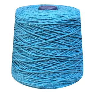Barbante Colorido Número 6 Fios Para Crochê 1 Kg Prial Cor Azul-turquesa