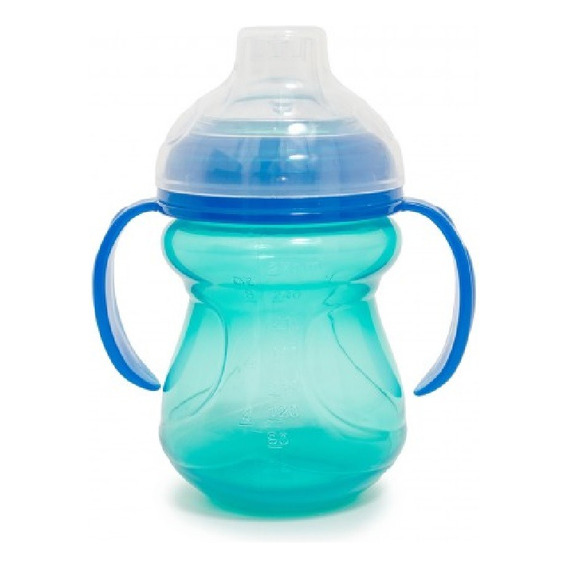 Vaso Bebe Pico De Silicona Asas Y Tapa 240ml Love 9142