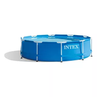 Pileta Estructural Redondo Intex 28200 Con Capacidad De 4485 Litros De 305cm De Largo X 305cm De Ancho De 305cm De Diámetro  Azul Diseño Mosaico