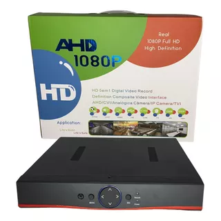 Gravador Digital Dvr 4 Canais Full Hd Preto 1080p P/ Cameras