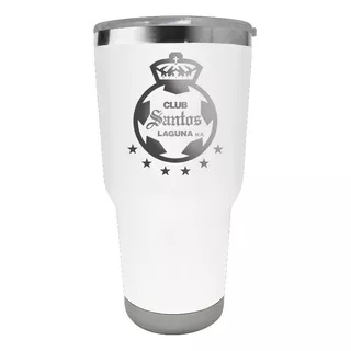 Termo Acero Inoxidable 30oz Grabado Laser Futbol Santos.