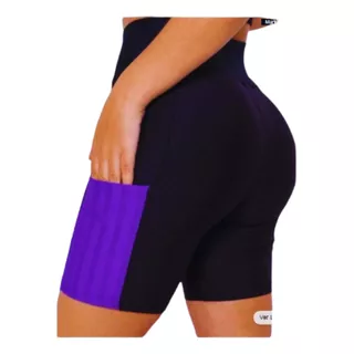 Short Meia Coxa Esportivo Fitness Academia Com Bolso Dry Fit