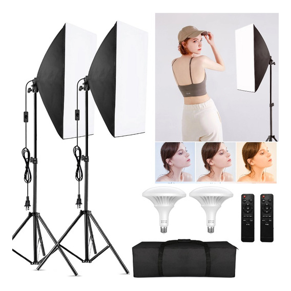 Andoer Kit De Luz Led Softbox Para Estudio Profesional