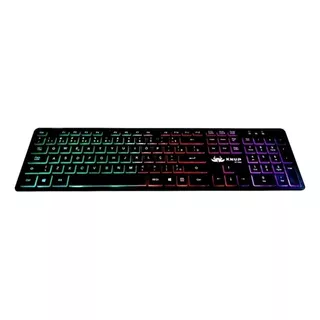 Teclado Gamer Knup Kp-2060 Qwerty Português Brasil Cor Preto Com Luz Rgb