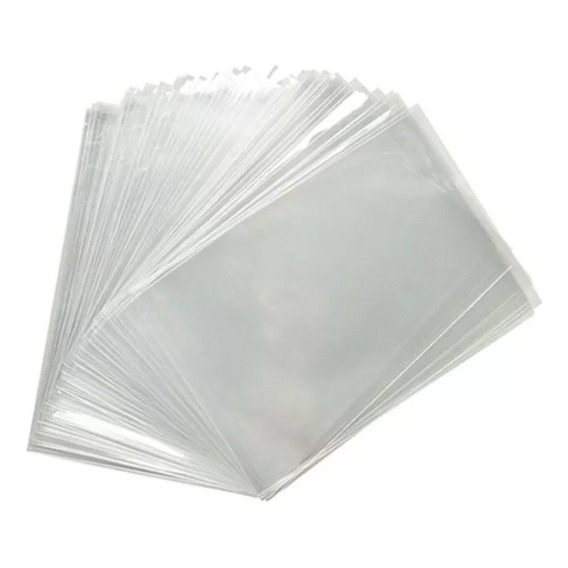 1000 Bolsas Plástica Celofán Transparente 8x20 Cm