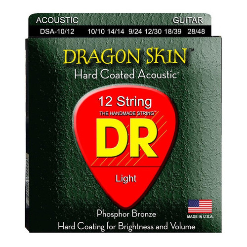 Cuerdas Dr Guitarra Acustica 12 Cdas 10/48 Dragon Skin