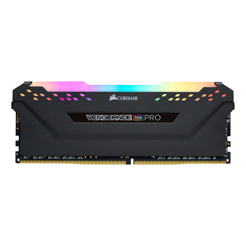 Memoria RAM Vengeance RGB Pro gamer color black 32GB 4 Corsair CMW32GX4M4D3600C18