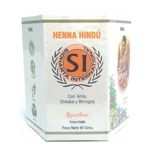 Tintura permanente Sidharta International  Tinte Natural Henna Hiondú tono rubio