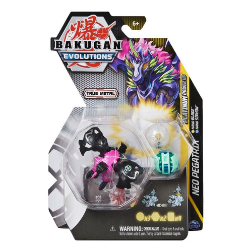 Set Muñecos Spin Master Bakugan Evolutions Neo Pegatrix 3+