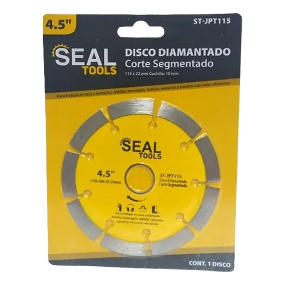 Disco De Corte Segmentado 4 1/2puLG Diamantado Somos Tienda*