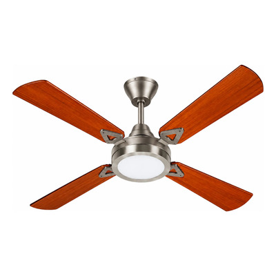 Ventilador De Techo Acero Con Palas De Madera Led 18w Tg