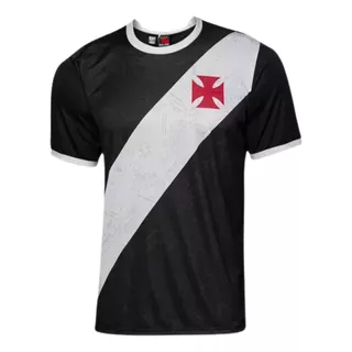 Camisa Vasco Da Gama Oficial Preto E Dourado Braziline