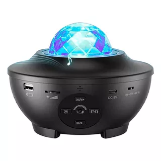 Lámpara De Mesa Proyector Estrellas Bocina Bluetooth Nave