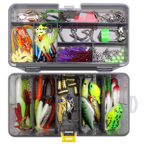 Kit Accesorios De Pesca Gadnic 168 Piezas + Caja De Pesca