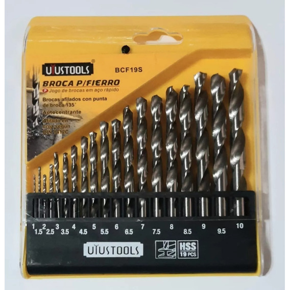 Brocas Para Fierro Uyustools Hss , 19 Pcs.