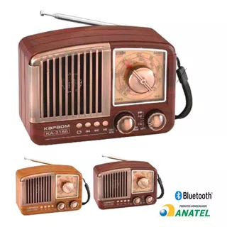 Radio Portátil Retro Vintage Recargable Bluetooth Am Fm