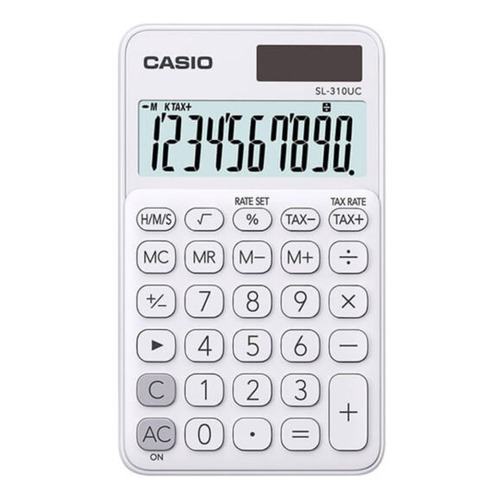 Calculadora Casio Portatil Modelo Sl-310uc 10 Digitos Color Blanco