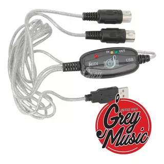 Cable Midi A Usb Teclados Pianos Batería Pc Mac Interface