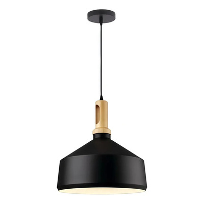 Colgante 1 Luz Siena 2 Negro Apto Led E27 Deco Luz Desing Negro