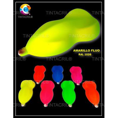 Pintura Fluorescente Neon Bicapa X 1 Lt. Amarillo