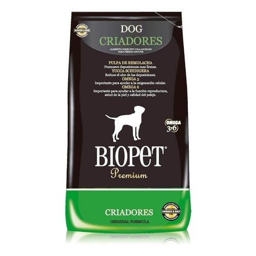 Alimento Biopet Premium perro adulto todos los tamaños sabor pollo y arroz en bolsa de 20 kg