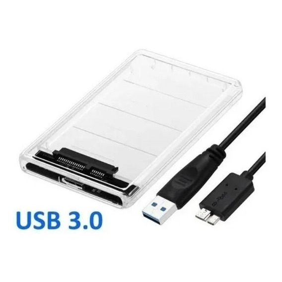 Cofre Case Transparente Para Disco Duro Sata  2.5 Usb 3.0