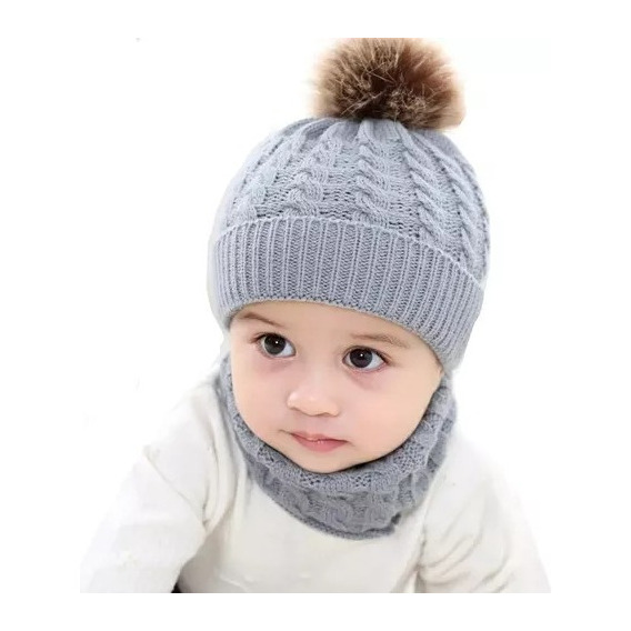 Gorro Bufanda Bebe Niño Niña Unisex Alta Calidad 3 Colores