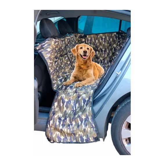 Pet Cover Funda Cubre Asiento Para Auto Perro Mascotas Color Camuflado
