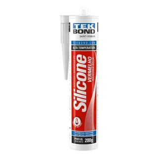 Silicona Sellador Acético Alta Temperatura 280g Rojo Tekbond