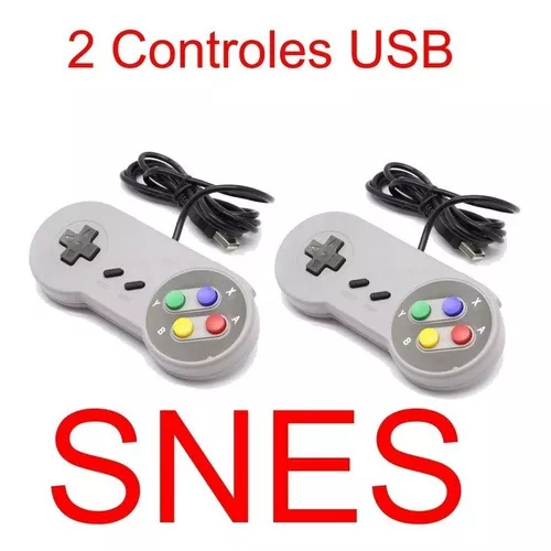 2 Controle Super Nintendo Snes Usb P/ Pc Jogos Raspberry Mac